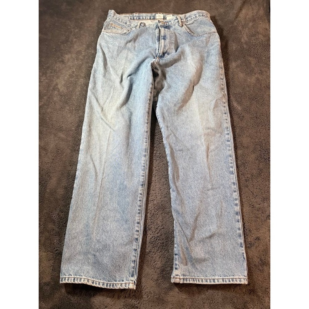 Vtg Calvin Klein Jeans Mens 36x29 Vintage Light Wash Straight Leg Denim Blue.